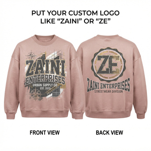 Premium 380g Cotton Fleece Hooded Pullover <b>Sweatshirt</b> Dusty <b>Pink</b> Regular Fit Cartoon Custom Screen Printed Graphic Streetwear - Product Image 1