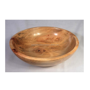 Tazón de madera ecológico y sostenible para servir ensaladas, frutas, aperitivos, como centro de mesa decorativo. - Product Image 2