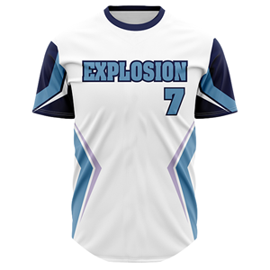 Camiseta de béisbol al por mayor con logotipo personalizado, manga raglán, cuello redondo, 100% poliéster, jersey de béisbol de media manga sublimado. - Product Image 1