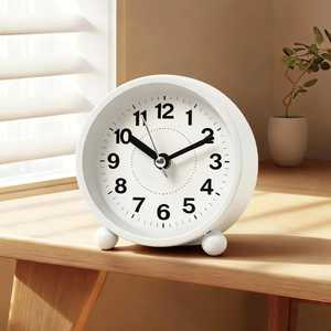 Minimalist Wooden Frame Table <b>Clock</b> Floating Hands Transparent Center Modern Optical Illusion Artistic Contemporary Stylish Time - Product Image 6