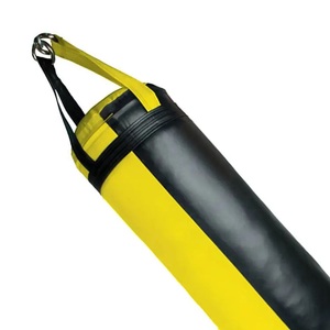 Bolsas de Boxeo Personalizadas de Fábrica, Rellenas de Cuero, Color Amarillo y Negro, para Entrenamiento en Gimnasio y en Casa - Product Image 3