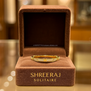 Anillos Minimalistas Religiosos de Oro Sólido de 14K, Anillo de Compromiso con Moissanita de 0.22 Quilates, Conjunto de Anillos de Boda de Media Eternidad, Certificado IGI - Product Image 5