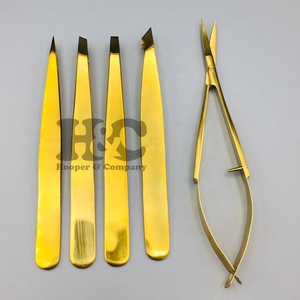 Pinces à épiler de haute qualité, ensemble de pinces à épiler professionnelles, pointe incurvée et pointue, acier inoxydable, ciseaux à ressort, mini-pinces à épiler - Product Image 2