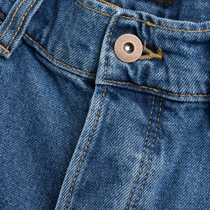 High Quality Eco-Friendly Breathable Quick Dry Heavyweight Nonwoven Straight Casual High <b>Waist</b> 100% Cotton Denim Men's Pants - Product Image 5