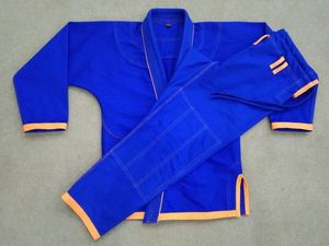 Uniforme de judo bleu en coton, vêtements d'arts martiaux unisexes, équipement d'entraînement durable - Product Image 1