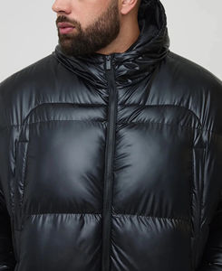 Chaqueta de Invierno Personalizada para Hombre, Impermeable, Cortavientos, Acolchada, Brillante, de Tela de Lana Peinada de Alta Calidad - Product Image 3