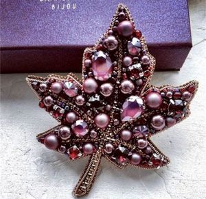 Bohemian Style Embroidery Beaded Brooch Handmade Artisan Fashion Accessory - Product Image 5