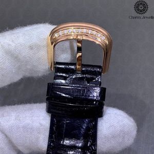 Montre de luxe Charm Jewells en acier inoxydable avec lunette sertie de diamants, cadran analogique, mouvement mécanique, 40 mm, étanche 10 bars, pour homme - Product Image 4