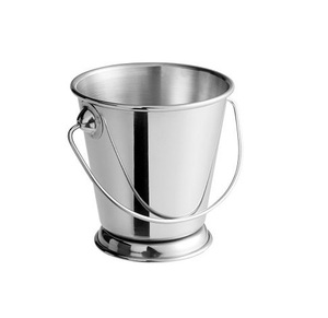 Stylish Look Stainless Steel Ice Bucket Round Modern Design Rust Resistant For Party Use Beverage Cooler Metal Wine Bucket - Product Image 1