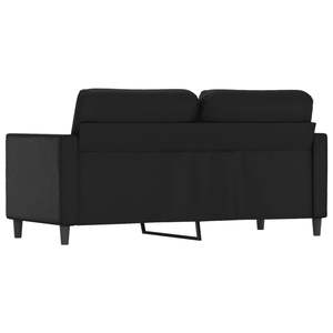 Sofá de 2 Plazas en Cuero Sintético Negro, Mueble Resistente para Sala de Estar con Estructura de Metal y Espuma de Densidad Media - Product Image 5