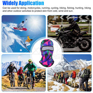 Balaclava unisexe coupe-vent, élastique, confortable, imperméable, respirant, 100% polyester, couvre-visage de sécurité pour le vélo, la randonnée, le camping - Product Image 4