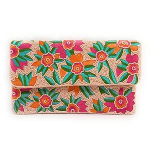 Pochette brodée faite à la main, prix abordable, sac à main élégant pour femme, idéal pour les mariages, les fêtes et les occasions spéciales - Product Image 6