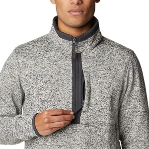 Sweat-shirt de golf pour homme avec logo personnalisé, col zippé 1/4, hauts de sport, vente en gros - Product Image 2