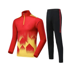 Conjunto Deportivo de Invierno para Hombre, Rojo y Negro, con Capucha, de Secado Rápido, Tejido de Rizo, Corte Ajustado, para Gimnasio y Entrenamiento, 2026 - Product Image 1