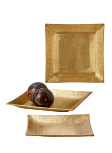 Plateau de service en laiton de qualité supérieure, finition antique, plateau décoratif en métal pour thé, café, en-cas, desserts, restaurant, hôtel, banquet - Product Image 6