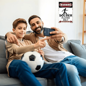 CIFbuy Decoración de Habitación de Fútbol para Niños y Niñas, Letrero de Pared de Madera con Jugador de Fútbol Metálico, Regalos para Dormitorio (TikTok para Servicio de Recogida Temu) - Product Image 2