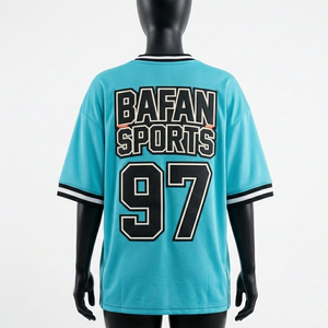 Maillot de football pour femmes 180 Premium en micro-mesh polyester turquoise, noir et blanc avec empiècements rayés sur les manches, personnalisable - Product Image 3