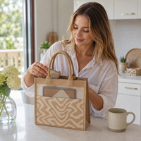 Sac de maquillage en coton biologique écologique et en jute, pochette cosmétique multi-tailles, organiseur de rangement, sac fourre-tout avec logo personnalisé