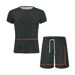 Conjunto de Shorts de Verano para Hombre, 80% Algodón, 20% Elastano, Ecológico, Transpirable, Talla Grande, Camiseta de Manga Corta, Pantalones Cortos, Conjunto Deportivo - Product Image 2