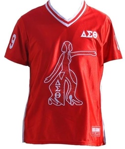 Camisetas de Jersey Rojas con Cuello en V para Mujer, Personalizadas, Transpirables, Bonitas, de Verano, para Deportes, Eventos Deportivos, Ropa de Equipo - Product Image 2