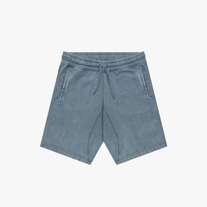 Shorts respirants à séchage rapide pour hommes, shorts délavés à l'acide, streetwear rétro, tissu en coton, coupe confortable, shorts décontractés élégants pour l'été - Product Image 2