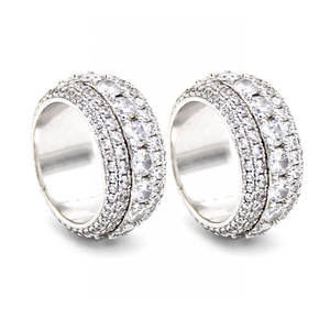 Bague Moissanite à 5 rangs en or 14 carats Bague pour homme style hip-hop un excellent cadeau pour ceux <span class=keywords><strong>qui</strong></span> aiment l'or brillant (or 18 carats) - Product Image 6