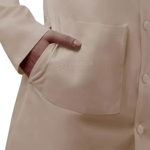 Bata de Laboratorio Médica, Segura, Duradera y Transpirable, 100% Algodón, con Detección de Agujas, Uniforme sin Costuras para Laboratorio y Hospital - Product Image 5