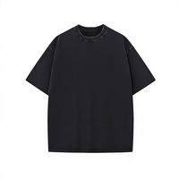 T-shirt Homme Personnalisé en Coton Lourd 100% Délavé à l'Acide Orange, Coupe Oversize Vintage Streetwear, Épaules Tombantes, Uni et Vierge