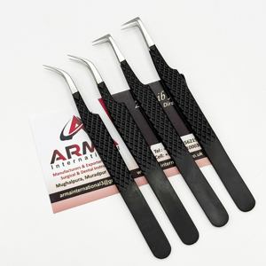 Pinzas de Aislamiento Curvas Ecológicas, de Acero Inoxidable Sostenible, Punta Plateada, Antimagnéticas, Duraderas, para Extensión de Pestañas - Product Image 6