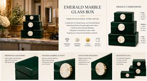 Luxury Olive Mirror <b>Glass</b> Decorative Storage Box Set Green Agate <b>Knob</b> Premium Jewelry Vanity Organizer Boxes Home Decor Lacquer - Product Image 4