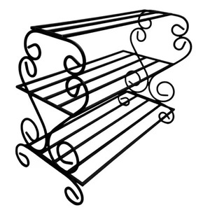 Durable 4 Tier Metal Shoe Rack Organizer Stand with Upright Curved Top Shelf and Sturdy Wire Storage for Home Entryway Use - Product Image 3