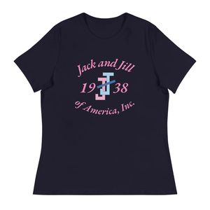 Women <b>Navy</b> Short Sleeve T Shirt Crew Neck Embroidered Jack and Jill Graphic Casual Cotton Tee Everyday Fashion <b>Top</b> Comfortable - Product Image 3