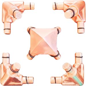 Estructura piramidal de cobre de 6 pies con conectores de cobre sólido para mejorar el sueño, la atención plena y las sesiones de alivio del estrés - Product Image 2