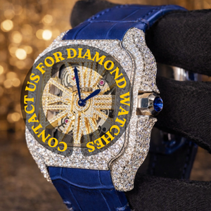 Nuevo Reloj de Lujo con Moissanita y Diamantes Brillantes, Esfera Cuadrada Esqueletizada, Hermoso y Brillante, Regalo de Aniversario Personalizado para Él - Product Image 1