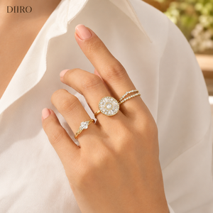 Oval Cut Engagement Diamond <b>Ring</b> 14K Yellow Gold Plated Bridal Wedding <b>Ring</b> <b>Band</b> Romantic Moissanite Jewelry - Product Image 6