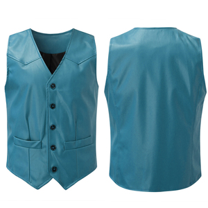 Oem High Quality Genuine Leather Waterproof <b>Men</b> Women's Custom Fashion & Biker Style <b>Vests</b> - Product Image 3