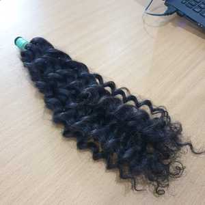 Curly Raw Virgin Indian Remy Hair Bundles Cuticle Aligned <b>Tangled</b> Free Premium Quality 100gr Loose Unthethered Extensions Perm - Product Image 4