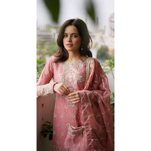 Belle fête porter Plazzo Top et Dupatta robes de bal élégantes - Product Image 5