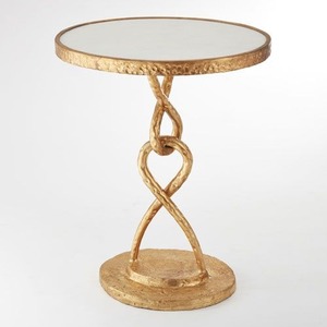 Mesa de Centro de Metal Contemporánea con Superficie Metálica, Moderna y Decorativa, No Plegable, Mueble para Sala de Estar, Garantía N/a, M F INTERNATIONAL - Product Image 2