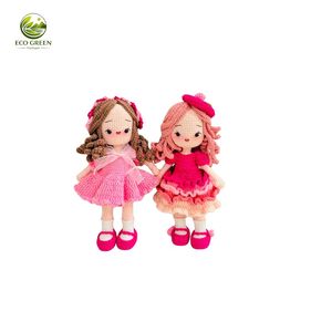 Handmade Crochet Doll Amigurumi Plush Toy PP Cotton Comforter Soft Stuffed Figure Korean Style Cartoon <b>Ornament</b> <b>Nursery</b> Gift - Product Image 1