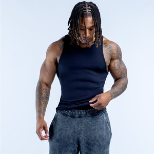 Chalecos Deportivos de Algodón con Logo Personalizado al por Mayor, de la Mejor Calidad, para Hombre, Ajustados, de Secado Rápido, para Gimnasio y Entrenamiento, Camisetas sin Mangas Sólidas para Hombre - Product Image 2
