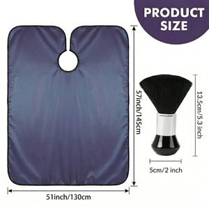 Professional Salon Hairdressing Cape Solid Baber Cape Apron High Quality Hair Cutting Cape with Neck <b>Duster</b> Brush - Product Image 2