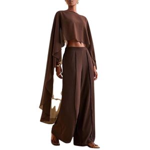 <b>Women</b> Chiffon Long <b>Cape</b> High Low Flowy <b>Poncho</b> Sheer Mesh Shawl <b>and</b> Wraps Capelets Bridal Wedding Evening - Product Image 3