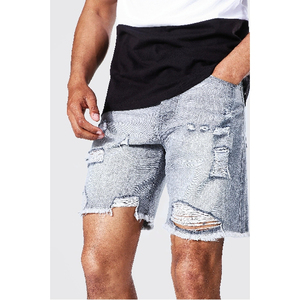 Denim Shorts <b>High</b> <b>Waist</b> Straight Leg Casual Summer Cotton Shorts With Pockets Regular Wash Denim <b>Jeans</b> Shorts <b>Men</b> - Product Image 2
