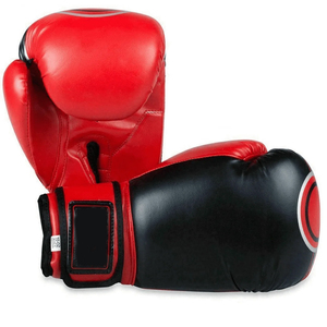 Guantes de Boxeo de Diseño Dividido en Negro y Rojo, de Alto Rendimiento, Directo de Fábrica, con Marca Privada Personalizada, Precio al por Mayor - Product Image 1
