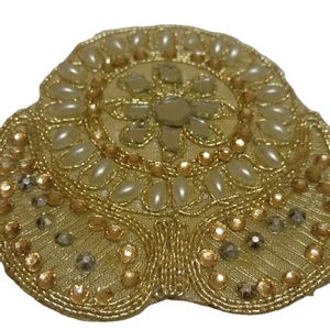 2025ผ้าส่าหรีกำมะหยี่สีดำร่างใหม่สำหรับตกแต่งงานฝีมืองานปักด้วยด้ายสีทองแผ่นปะติดนกยูง zari - Product Image 1