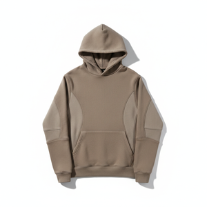 Sudadera con Capucha Holgada de Algodón para Hombre, Diseño con Parches de Color, Venta al Por Mayor, Personalizable, Informal, para Primavera y Otoño - Product Image 1