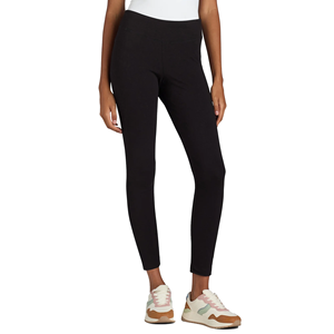 Leggings noirs unis à taille haute pour femmes, tricotés, extensibles, sans coutures, pour le yoga et la gym, style basique toutes saisons, de BD - Product Image 5