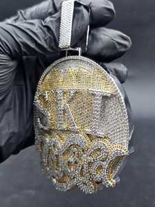 จี้เพชรโมซานไนต์แบบ Iced Out สองสี เงินแท้ 925 ชุบทอง 18k จี้ตัวอักษรแบบฮิปฮอปสั่งทำได้ จี้ส่วนตัว  เครื่องประดับสั่งทำ - Product Image 5