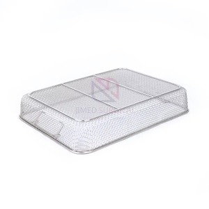 Stainless Steel Manual High Quality Sterilization Tray Rack Welded Wire <b>Mesh</b> Autoclave <b>Basket</b> Surgical Dental Instruments OEM - Product Image 4